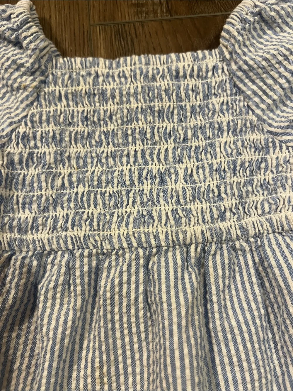 Old Navy Blue and White Striped Baby Dress